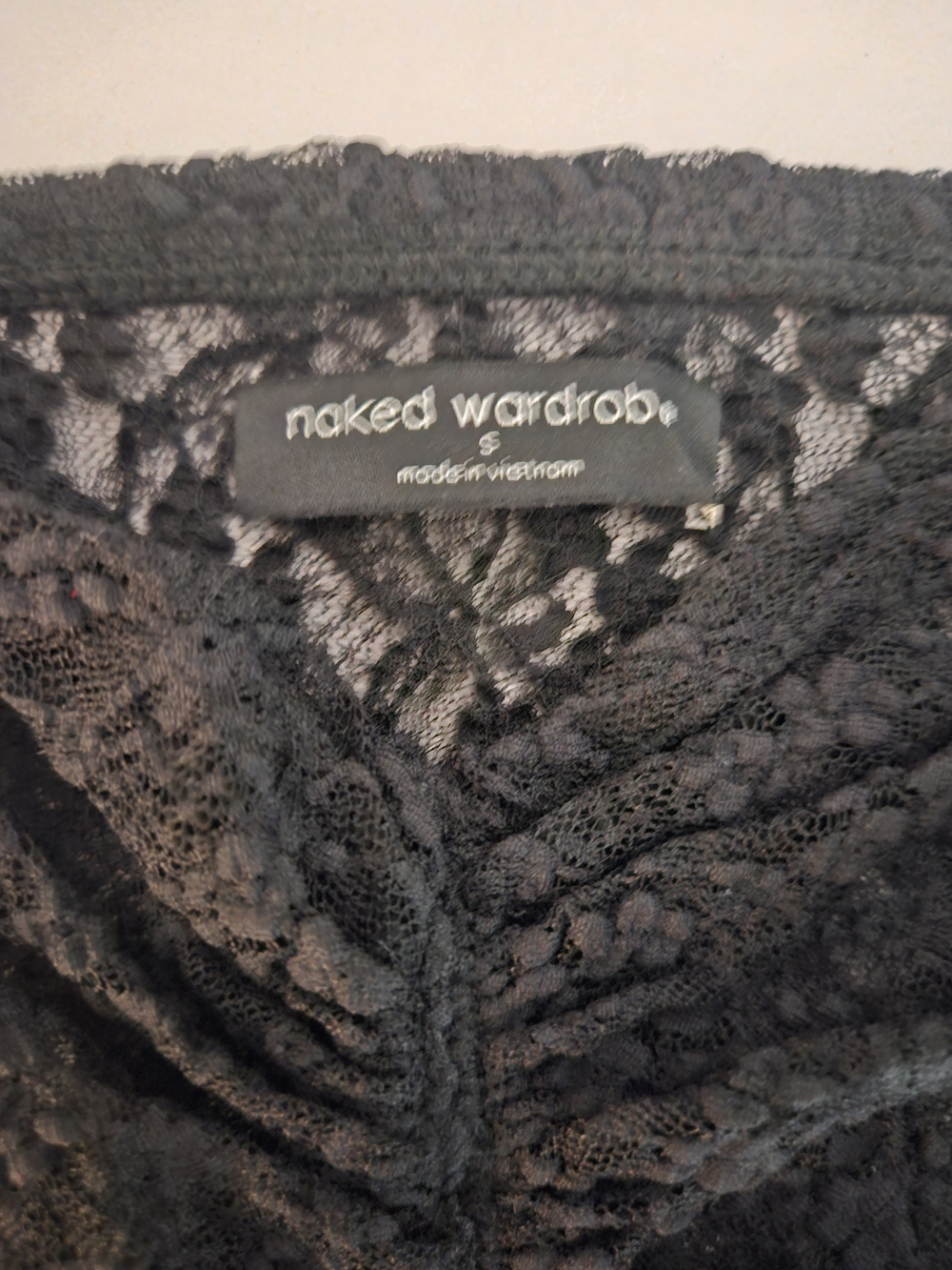 Naked Wardrobe Black Sheer Lace Maxi Skirt Ruched High Waist Size S - Picture 6 of 7